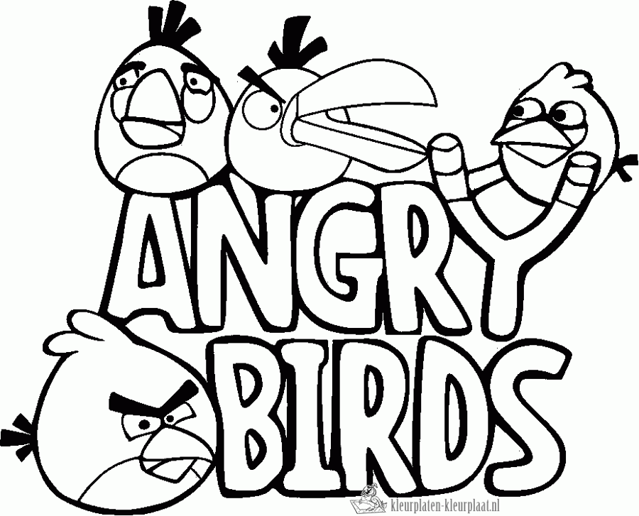Angry birds 1 kleurplaat