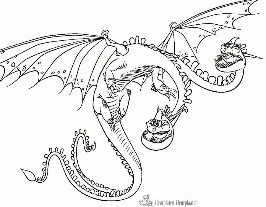 Draak 6 kleurplaat