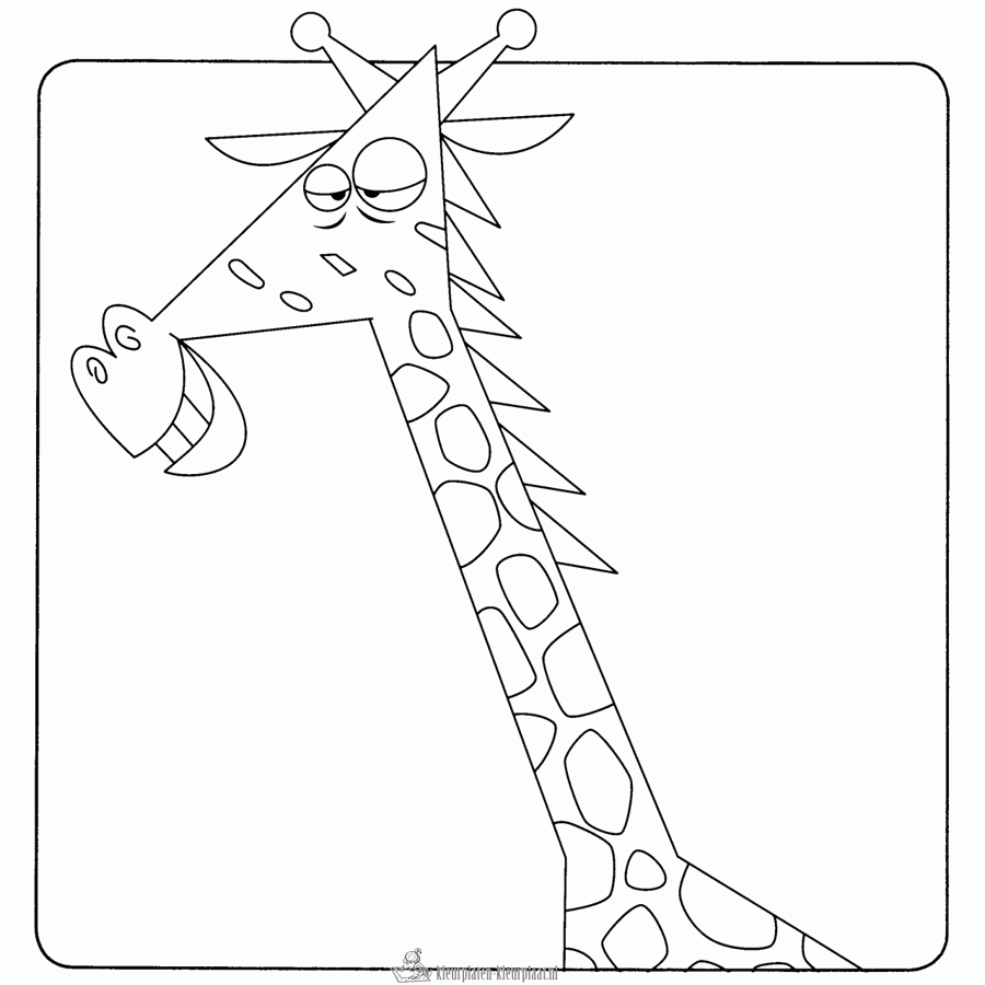 Giraffe 53 kleurplaat