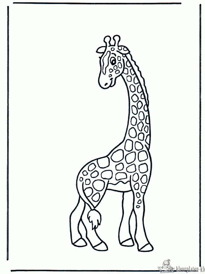 Giraffe 75 kleurplaat