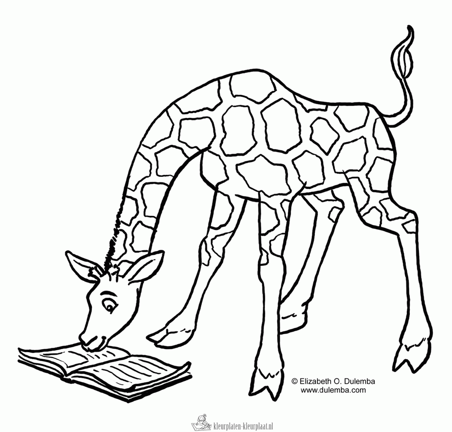 Giraffe 9 kleurplaat
