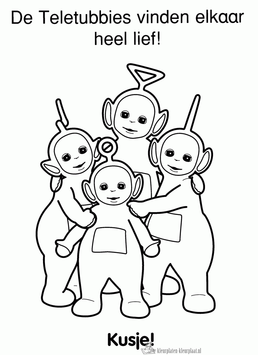 Teletubbies 4 kleurplaat