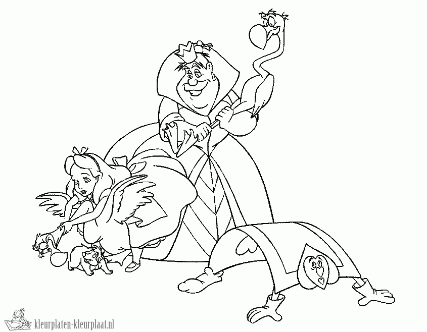 Alice in wonderland 14 kleurplaat