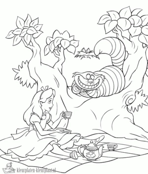 Alice in wonderland 16 kleurplaat