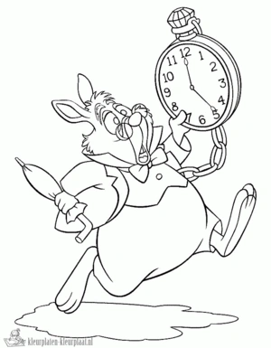 Alice in wonderland 18 kleurplaat