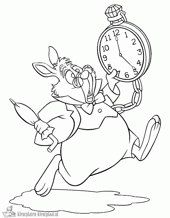 Alice in wonderland 18 kleurplaat