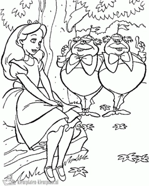 Alice in wonderland 19 kleurplaat