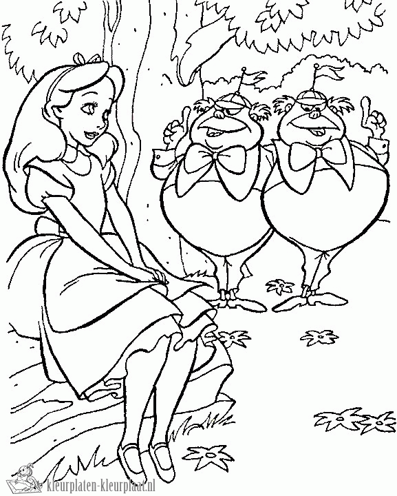 Alice in wonderland 19 kleurplaat