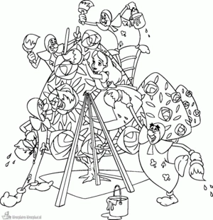 Alice in wonderland 22 kleurplaat