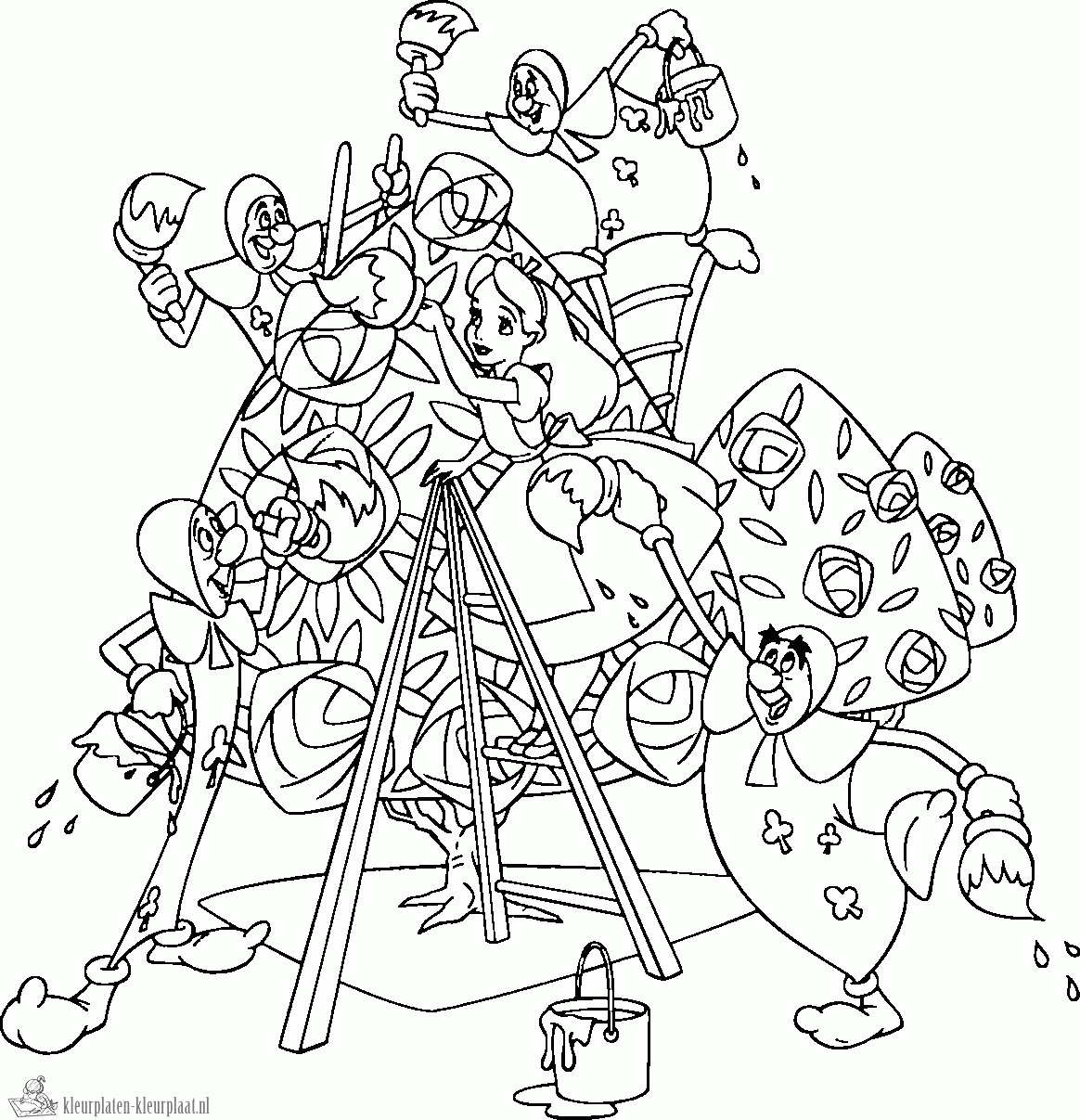 Alice in wonderland 22 kleurplaat