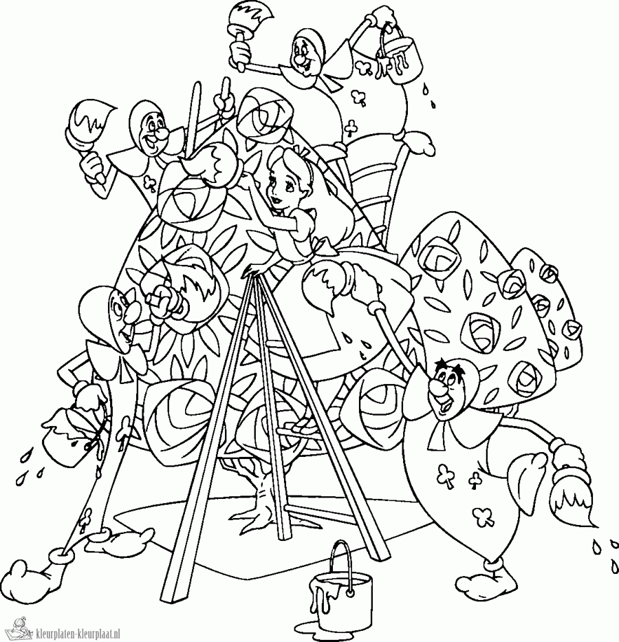 Alice in wonderland 22 kleurplaat