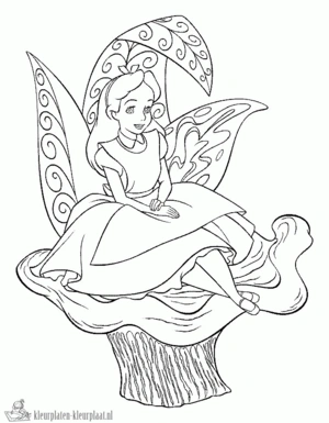 Alice in wonderland 24 kleurplaat