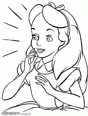 Alice in wonderland 3 kleurplaat