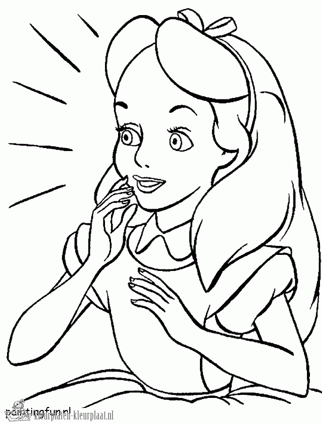 Alice in wonderland 3 kleurplaat