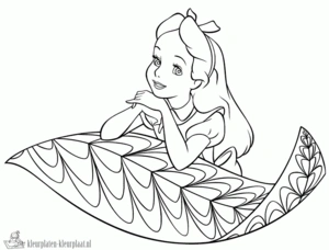 Alice in wonderland 4 kleurplaat