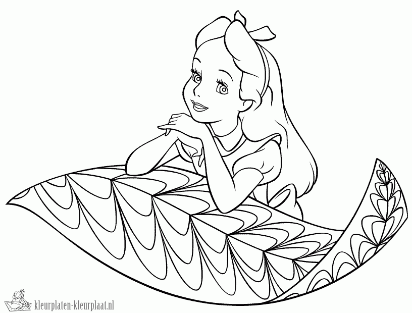 Alice in wonderland 4 kleurplaat