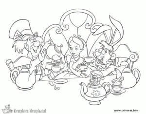 Alice in wonderland 5 kleurplaat