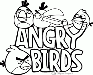 Angry birds 1 kleurplaat