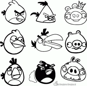 Angry birds 2 kleurplaat