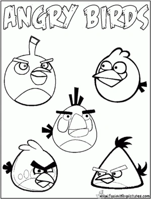 Angry birds 5 kleurplaat