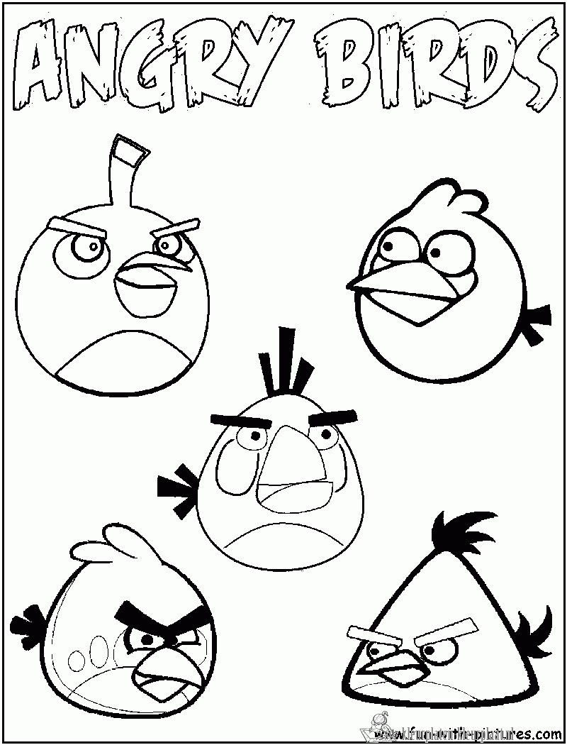 Angry birds 5 kleurplaat
