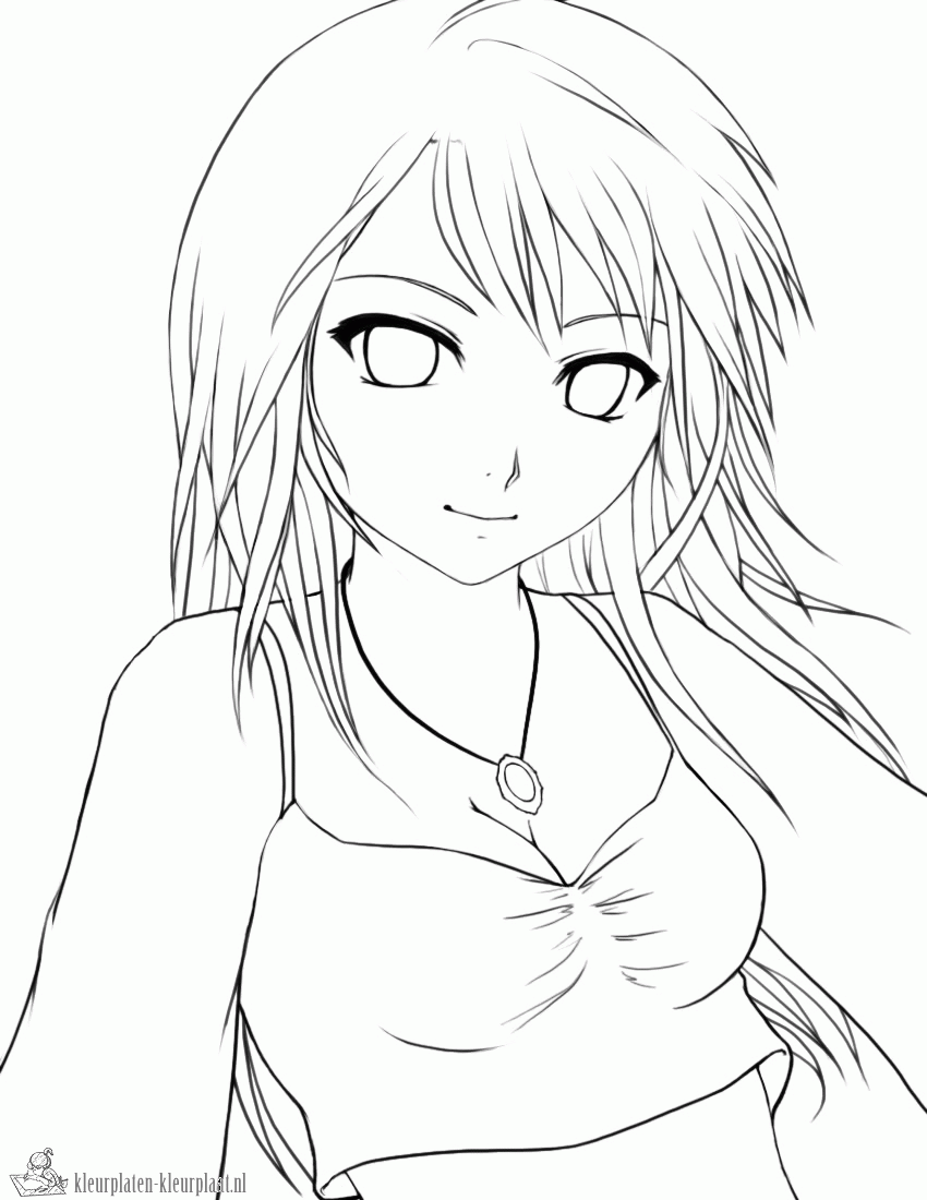 Anime 5 kleurplaat