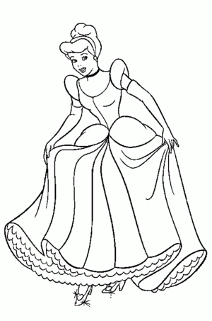 Assepoester 1 kleurplaat