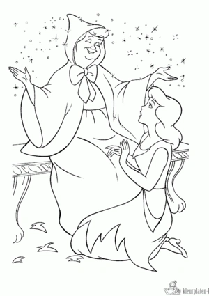 Assepoester 10 kleurplaat