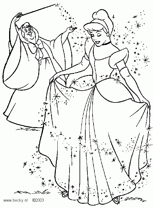 Assepoester 19 kleurplaat
