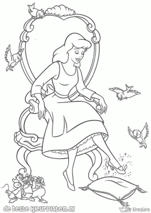 Assepoester 21 kleurplaat