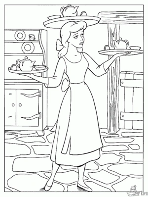 Assepoester 25 kleurplaat