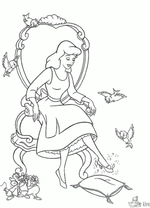 Assepoester 28 kleurplaat