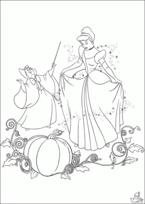 Assepoester 4 kleurplaat