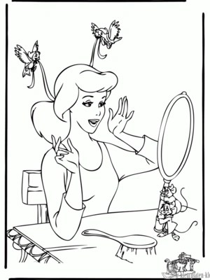 Assepoester 5 kleurplaat