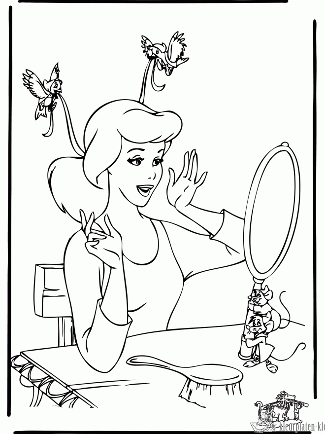Assepoester 5 kleurplaat