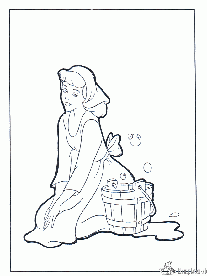 Assepoester 60 kleurplaat