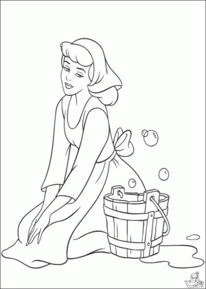 Assepoester 9 kleurplaat