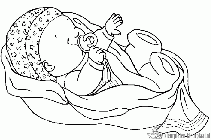 Baby 5 kleurplaat