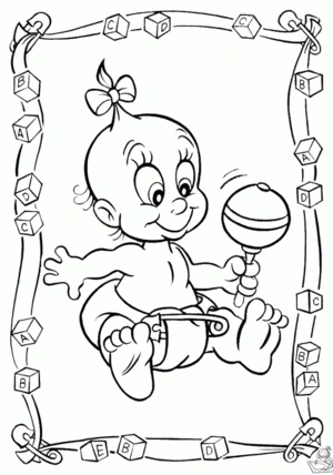 Baby 52 kleurplaat