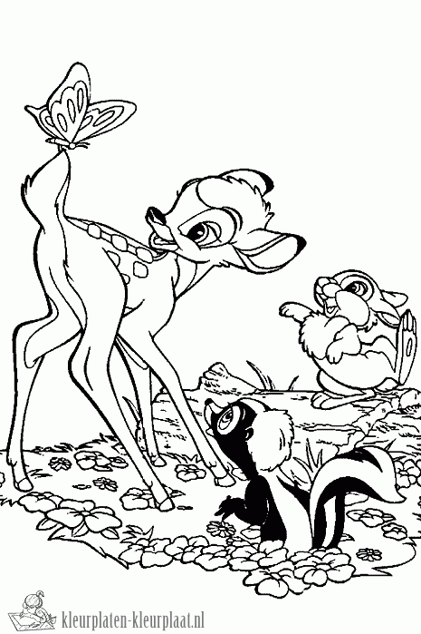 Bambi 12 kleurplaat
