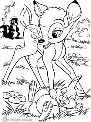 Bambi 15 kleurplaat