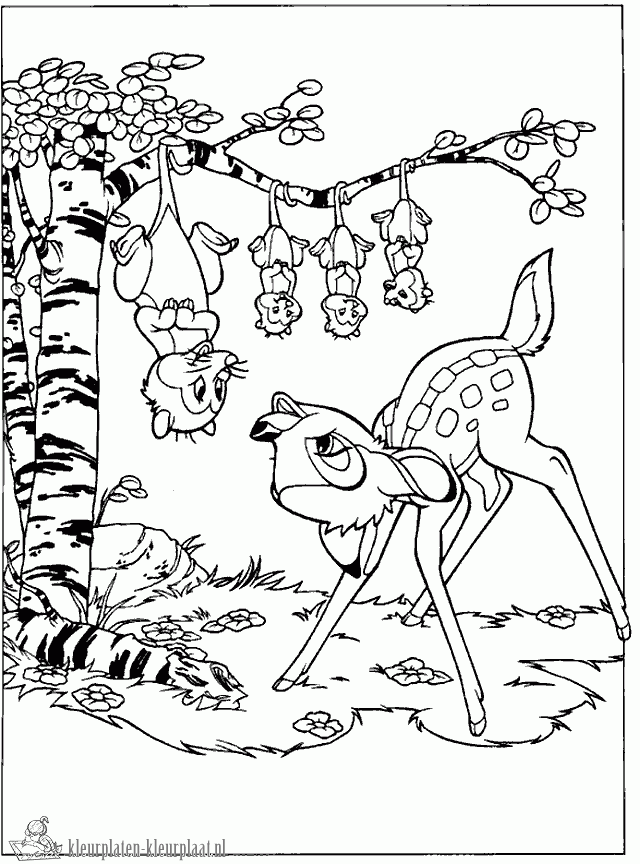 Bambi 18 kleurplaat
