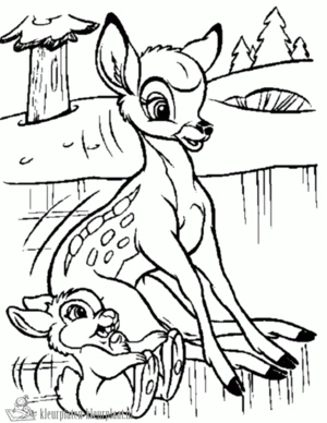 Bambi 25 kleurplaat