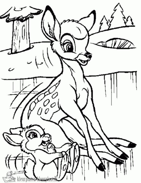 Bambi 25 kleurplaat