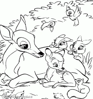 Bambi 3 kleurplaat