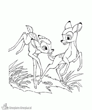 Bambi 30 kleurplaat
