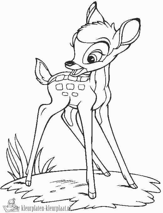 Bambi 4 kleurplaat