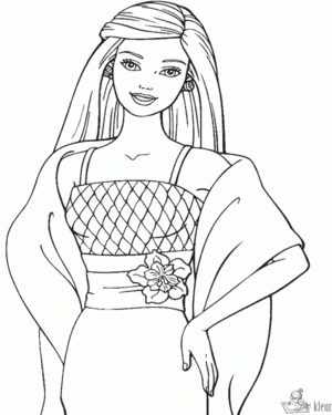 Barbie 15 kleurplaat