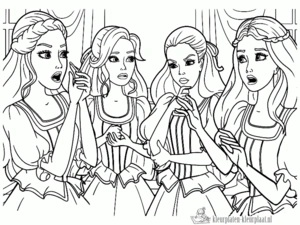 Barbie 18 kleurplaat