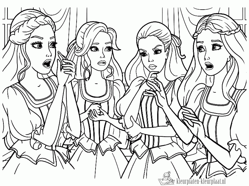 Barbie 18 kleurplaat